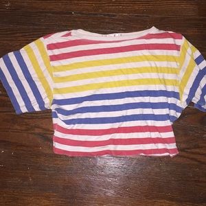 Lee Striped Crop Tee